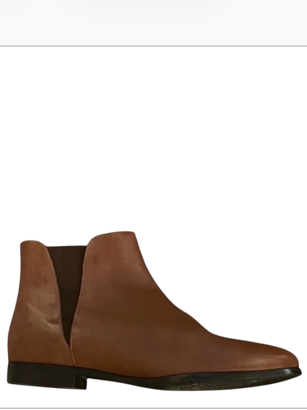 Seychelles Women’s Cognac Brown Neutral Classy Leather Pointy Slip On Boots 7.5